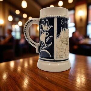 Westerwald German Nurnberg Half Litre 5" Stein Mug West Germany Stoneware